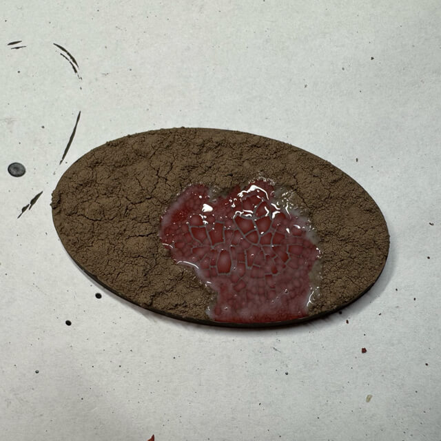 Badland Bases Warhammer/OPR: Crackle Paint schützen